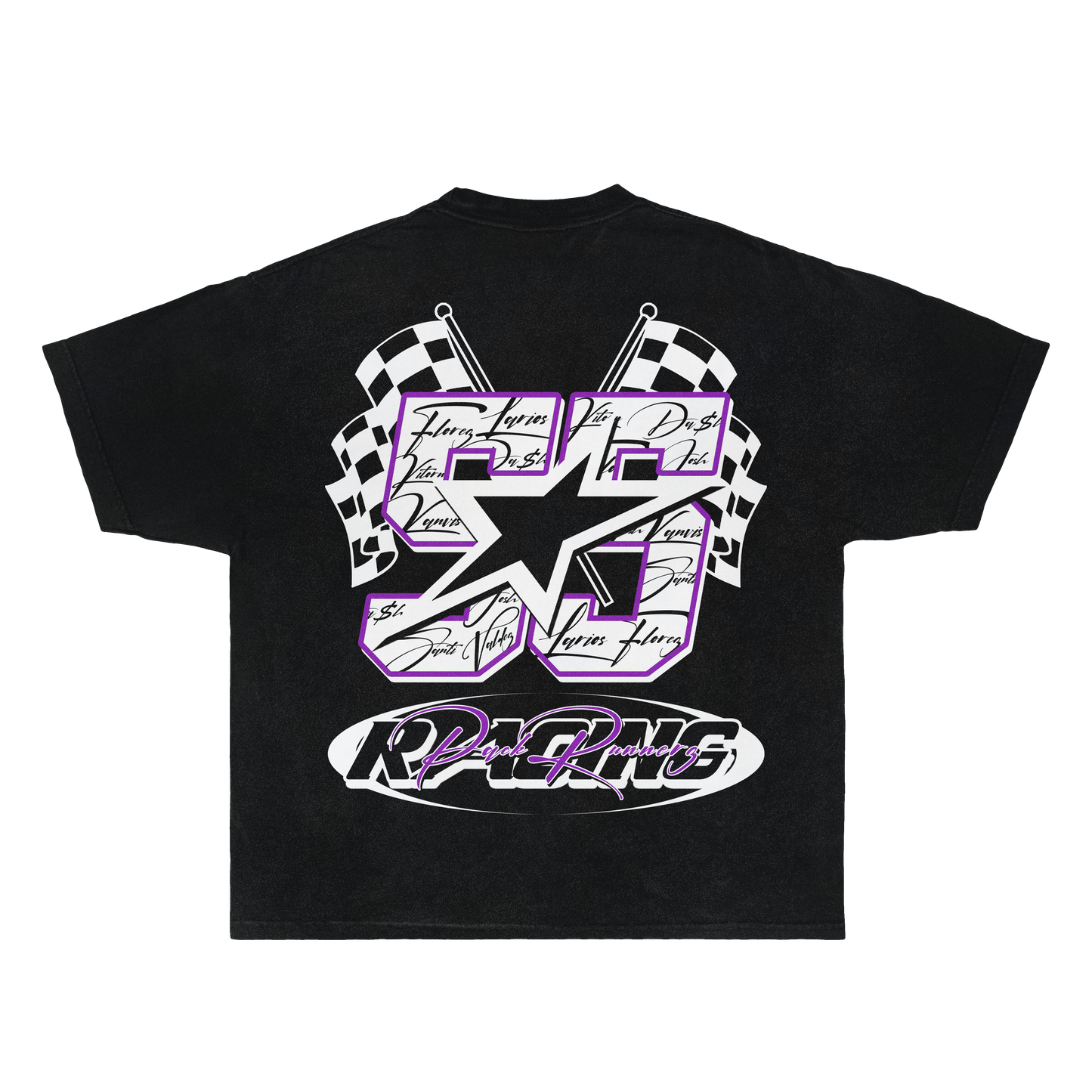 55 FLAG RACE BLACK TEE